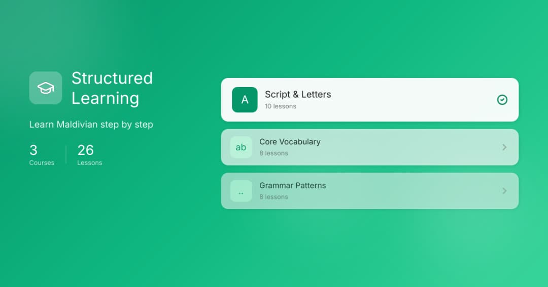 Learn Maldivian - Structured Courses